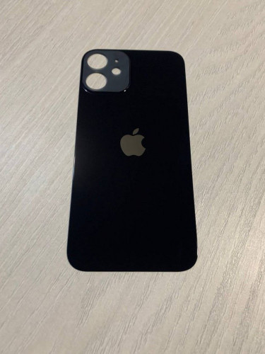 Заднее стекло (крышка) для IPhone 12 mini черное (BLACK)
