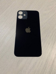 Заднее стекло (крышка) для IPhone 12 mini черное (BLACK)