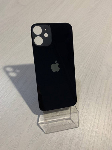 Заднее стекло (крышка) для IPhone 12 mini черное (BLACK)