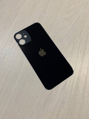 Заднее стекло (крышка) для IPhone 12 mini черное (BLACK)
