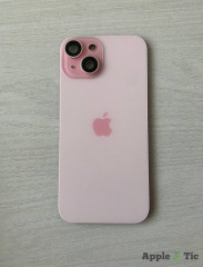 iPhone 15 задняя крышка в сборе с окошками камеры (Pink) розовая