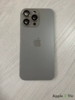 iPhone 16 Pro Max задняя крышка в сборе с окошками камеры (Natural Titanium)натуральный титан