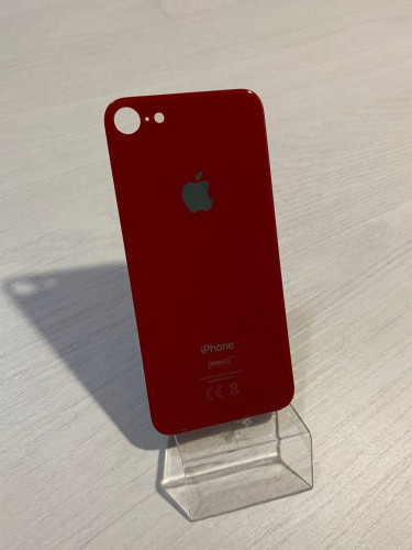 Заднее стекло (крышка) для IPhone 8 красное (red)