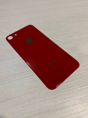 Заднее стекло (крышка) для IPhone 8 красное (red)