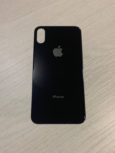Заднее стекло (крышка) для IPhone XS черное (SPACE GRAY)