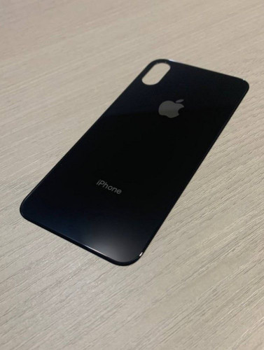 Заднее стекло (крышка) для IPhone XS черное (SPACE GRAY)