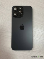 iPhone 16 Pro Max задняя крышка в сборе с окошками камеры (Black Titanium) чёрная
