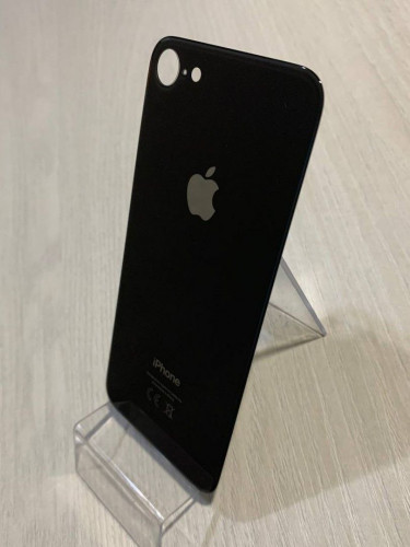Заднее стекло (крышка) для IPhone 8 черное (space gray)
