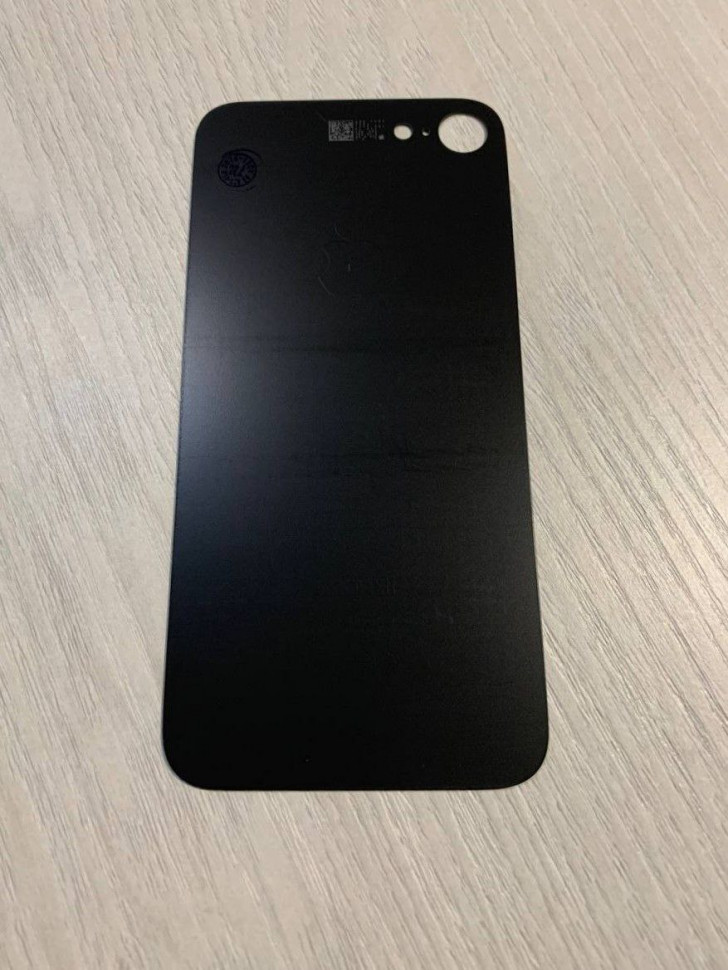 Заднее стекло (крышка) для IPhone 8 черное (space gray)