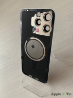 iPhone 15 Pro Max задняя крышка в сборе с окошками камеры (White Titanium) белый титан