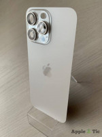Задняя крышка iPhone 15 Pro Max в сборе с окошками камеры (White Titanium) белый титан