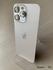 Задняя крышка iPhone 15 Pro Max в сборе с окошками камеры (White Titanium) белый титан